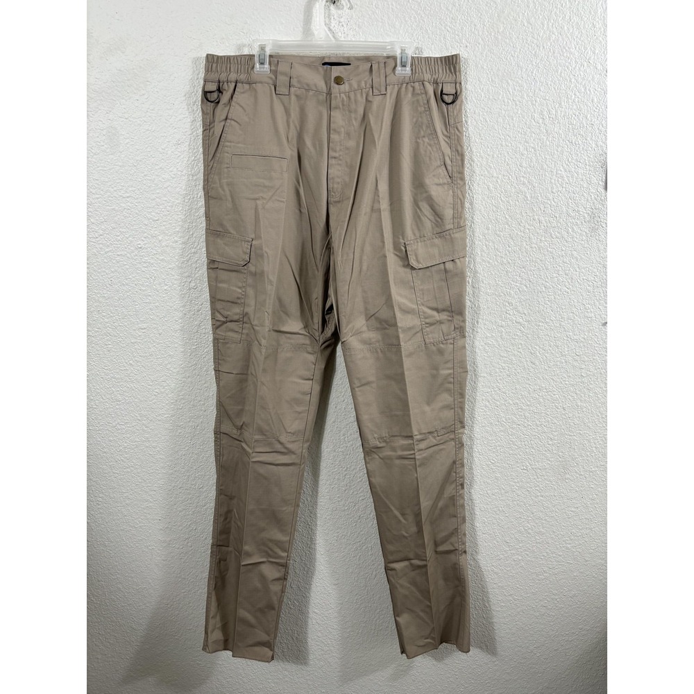 Galls Tac Force Tactical Pants Mens 36 Khaki Ripstop Cargo‎ Open Bottom TR2597